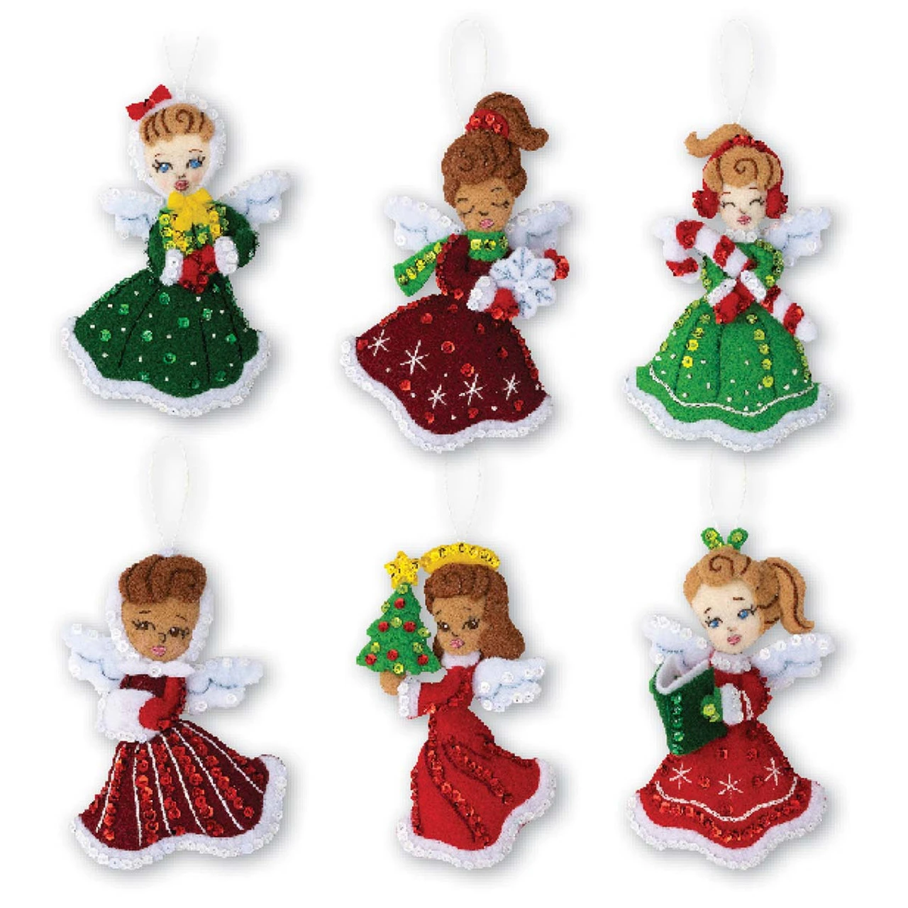 Bucilla Christmas Angels Felt & Sequin Kit 1 Bucilla Christmas Angels Felt & Sequin Kit