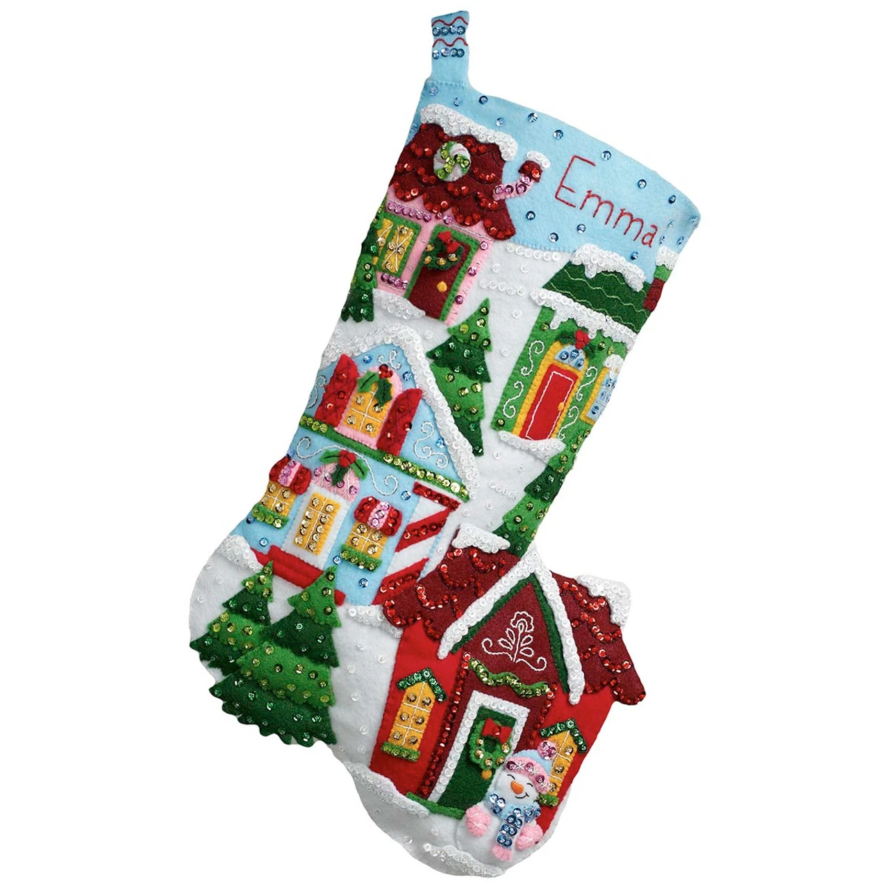 Bucilla Christmas Town Stocking Kit 1 Bucilla Christmas Town Stocking Kit