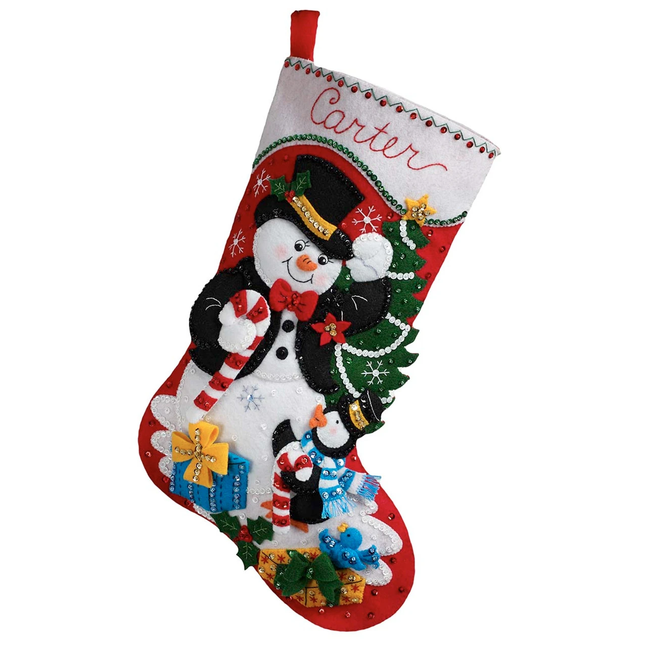 Bucilla Dapper Snowman Stocking Kit 1 Bucilla Dapper Snowman Stocking Kit