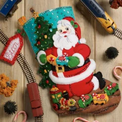Bucilla Toy Train Santa Stocking Kit -Toy Store 500322 3 98999.1693456996