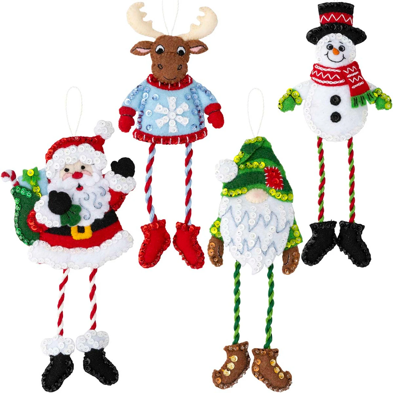Bucilla Dangling Leg Friends Felt & Sequin Kit 1 Bucilla Dangling Leg Friends Felt & Sequin Kit