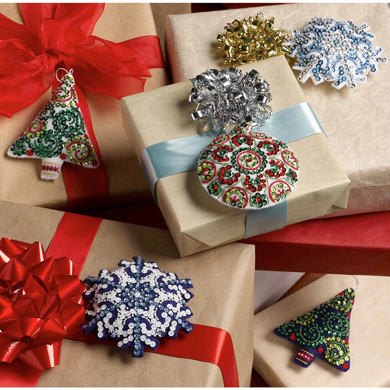 Bucilla Mandala Christmas Felt & Sequin Kit 1 Bucilla Mandala Christmas Felt & Sequin Kit