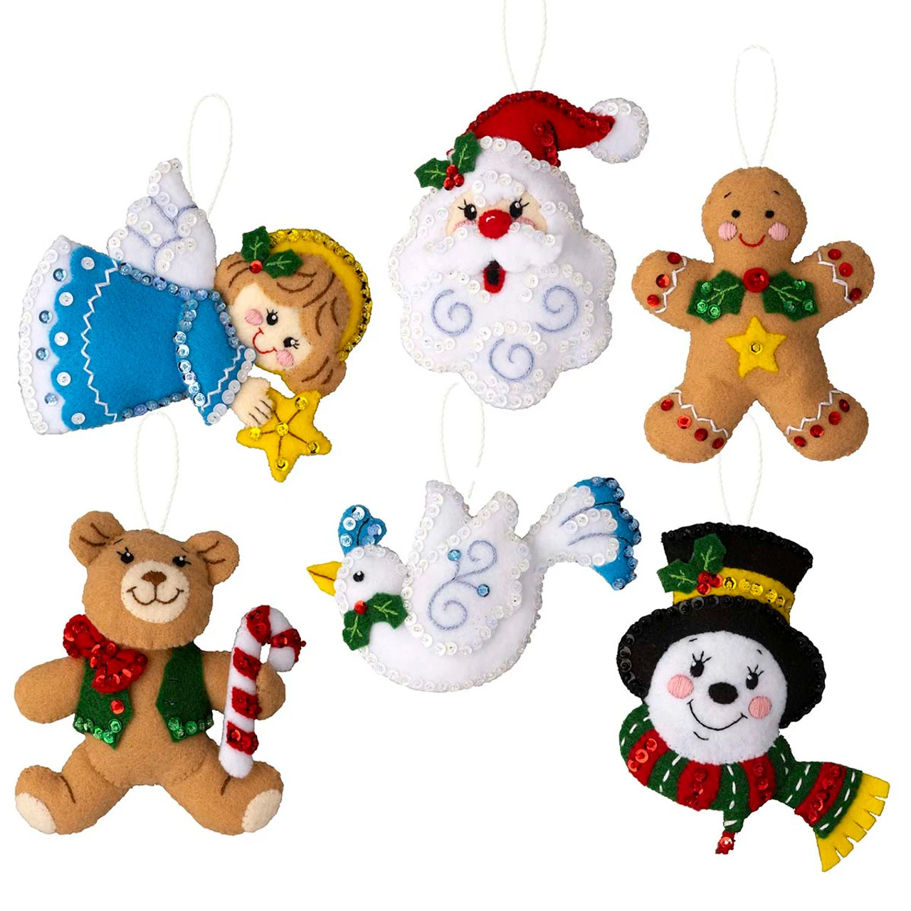 Bucilla Holiday Favorites Felt & Sequin Kit 1 Bucilla Holiday Favorites Felt & Sequin Kit