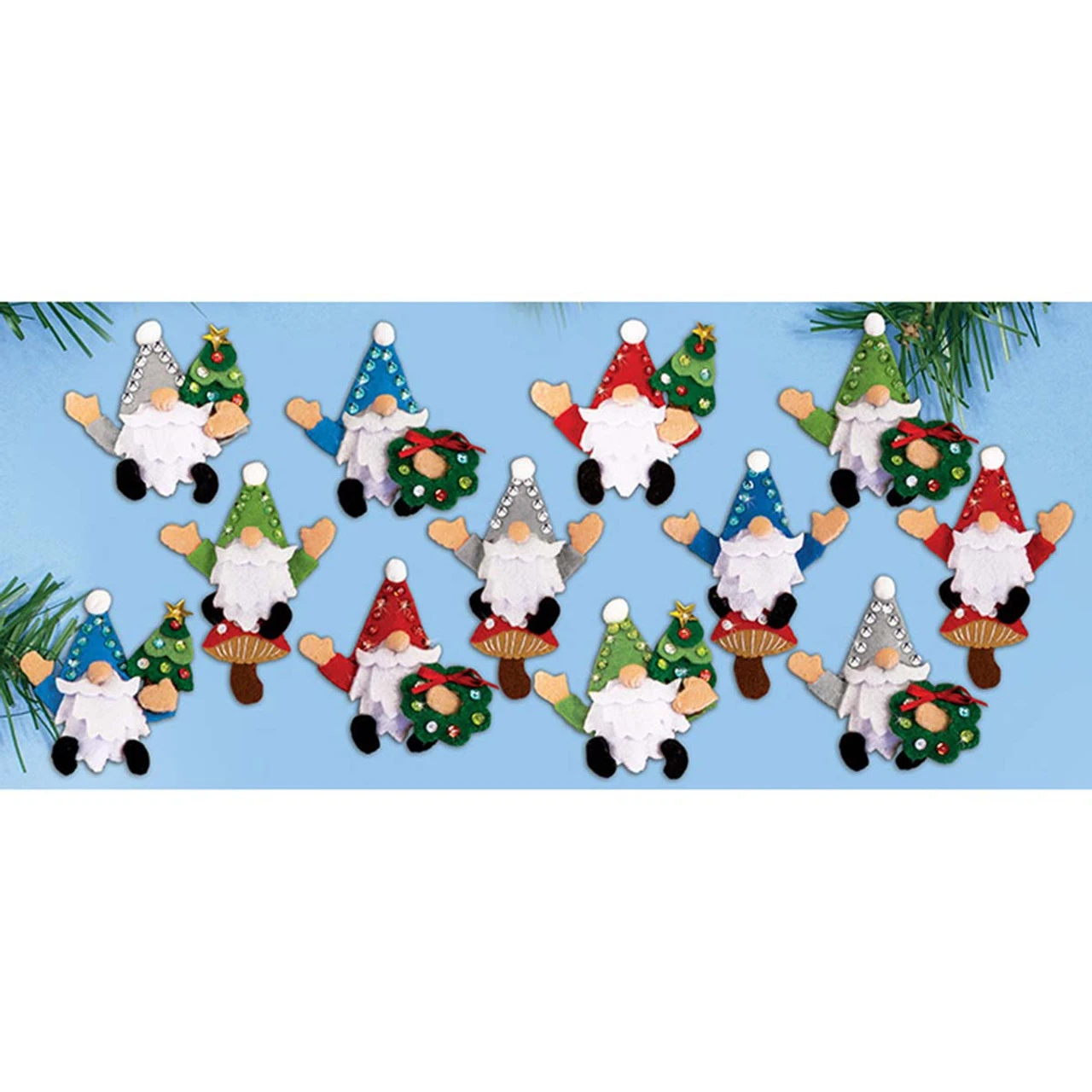 Design Works Gnomes Felt & Sequin Kit 1 Design Works Gnomes Felt & Sequin Kit