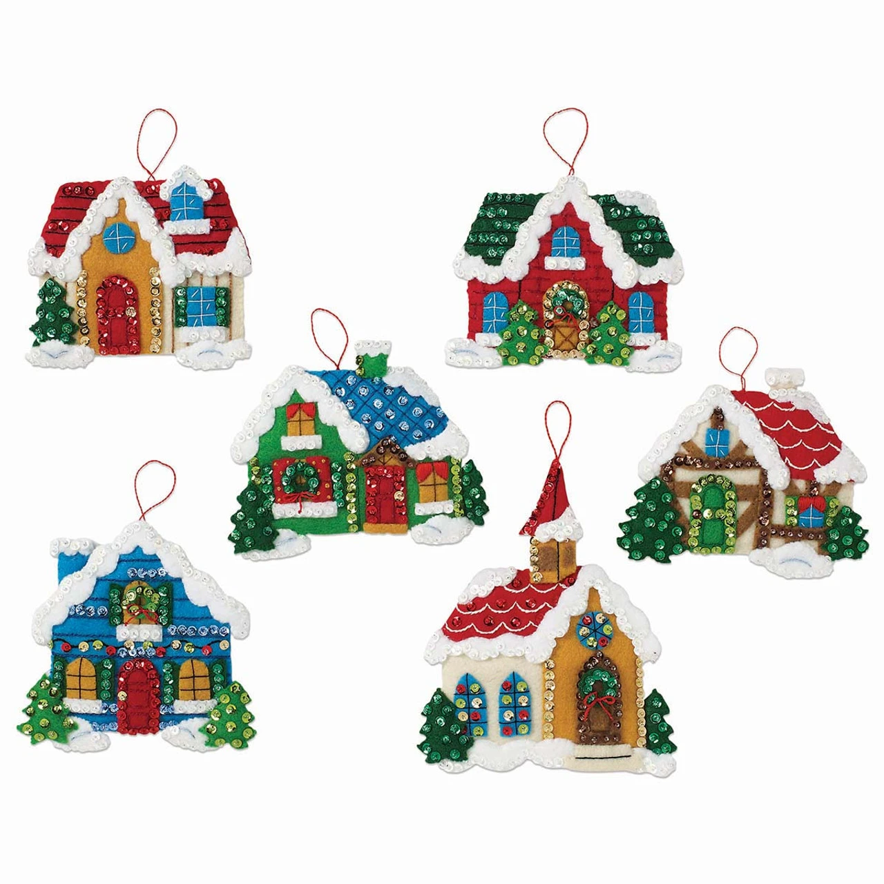 Bucilla Christmas Village Felt & Sequin Kit 1 Bucilla Christmas Village Felt & Sequin Kit