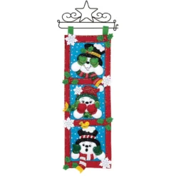 Bucilla See No Evil Snowmen Wall Hanging Felt & Sequin Kit