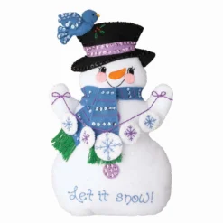 Bucilla Let It Snow Door Stopper Felt & Sequin Kit