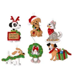 Bucilla Mischievous Puppies Felt & Sequin Kit