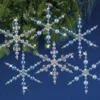 Solid Oak Crystal/Blue Snowflakes Ornament Kit
