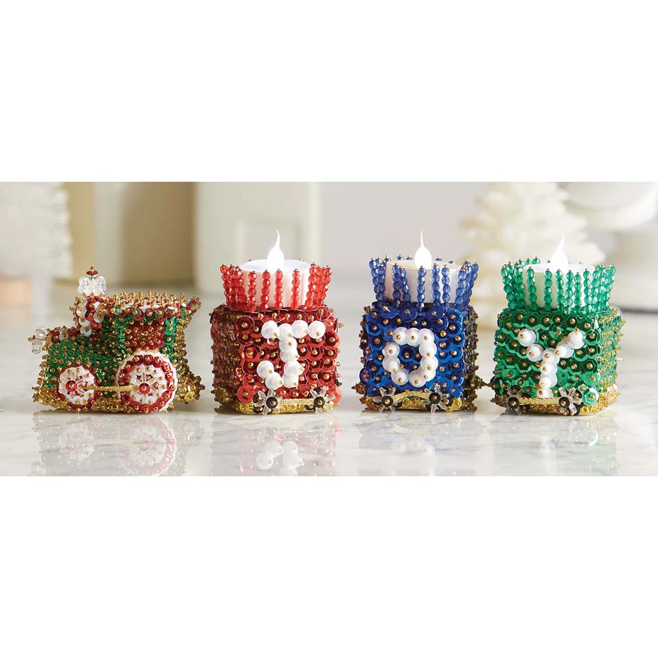 Herrschners Jolly Holiday Train Sit Set Ornament Kit 1 Herrschners Jolly Holiday Train Sit Set Ornament Kit