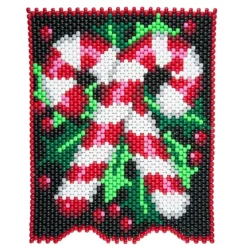 Herrschners Candy Cane Delight Pony Bead Kit