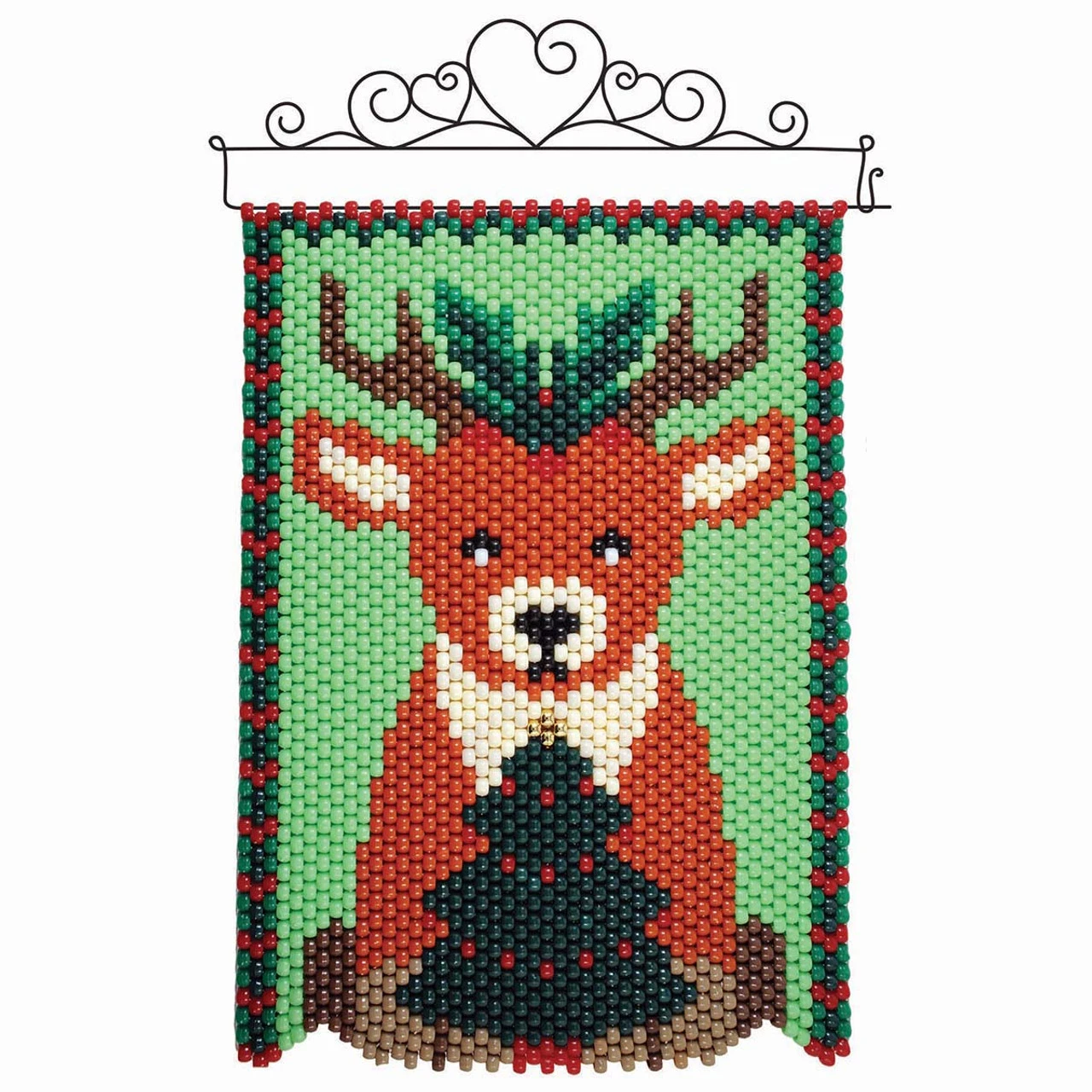 Herrschners Christmas Holly Reindeer Pony Bead Kit 2 Herrschners Christmas Holly Reindeer Pony Bead Kit - Image 2