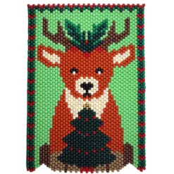 Herrschners Christmas Holly Reindeer Pony Bead Kit