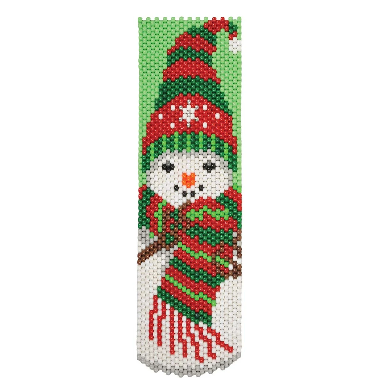 Herrschners Snowman Smiles Pony Bead Kit 1 Herrschners Snowman Smiles Pony Bead Kit