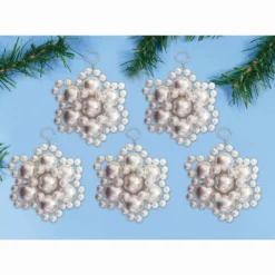 Design Works Frosty Flowers Pearl Ornament Kit