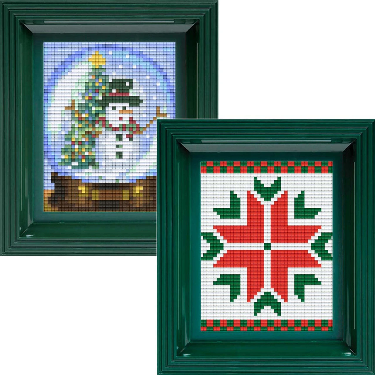 PixelHobby Snowglobe & Snowflake 2, Set Of 2 Mosaic Art Kit 1 PixelHobby Snowglobe & Snowflake 2, Set Of 2 Mosaic Art Kit