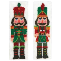 Herrschners Holiday & Drummer Boy, Set Of 2 Latch Hook Kit