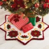 Herrschners Poinsettia Star Tree Skirt Latch Hook Kit