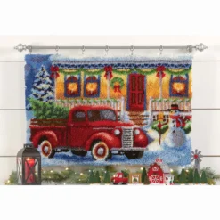 Herrschners I'll Be Home For Christmas Latch Hook Kit