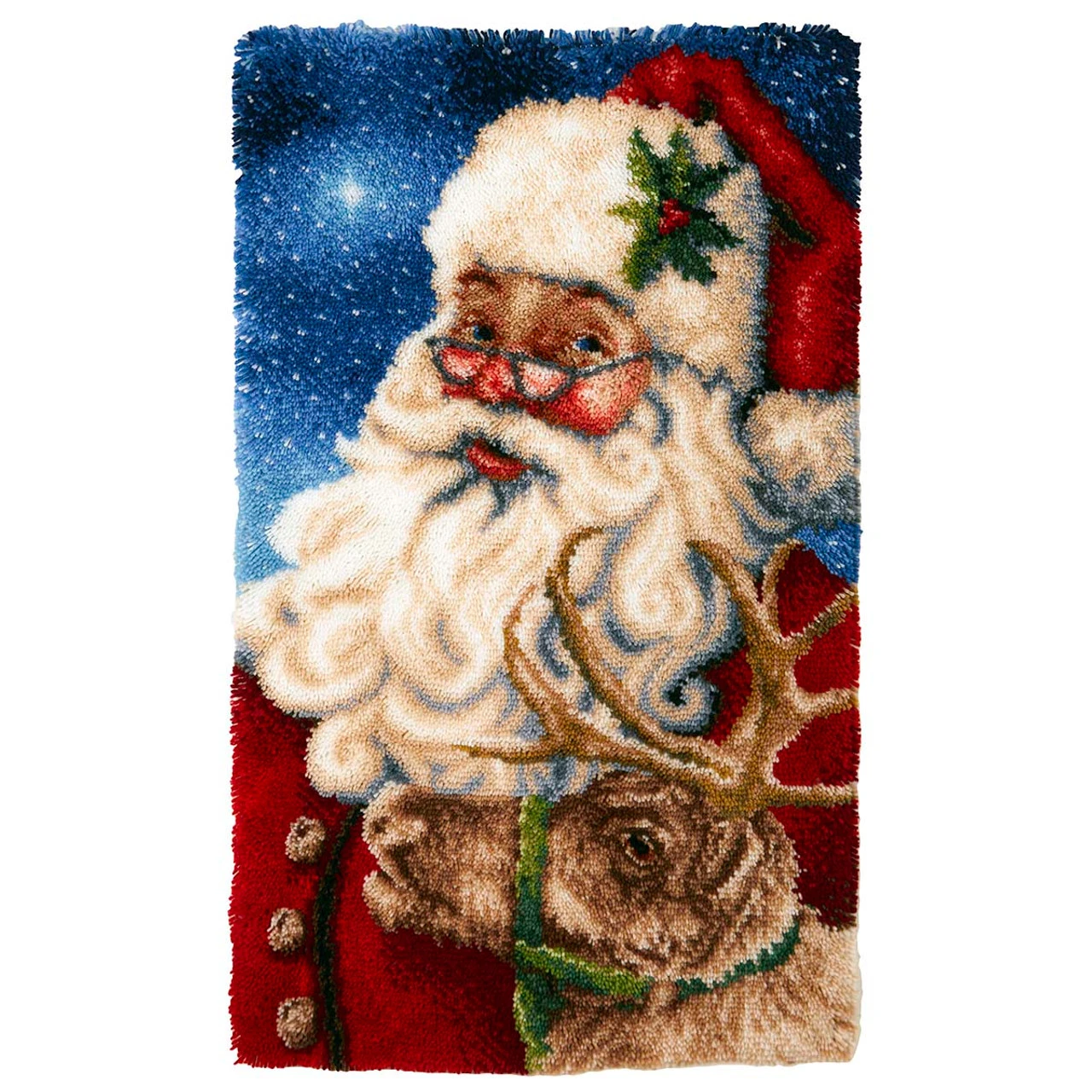 Herrschners Starlight Santa Latch Hook Kit 1 Herrschners Starlight Santa Latch Hook Kit