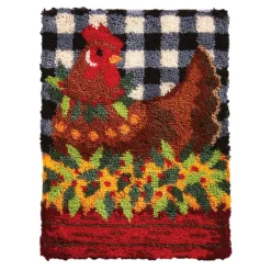 Herrschners Christmas Hen Latch Hook Kit