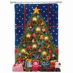 Herrschners Christmas Tree With Presents Latch Hook Kit