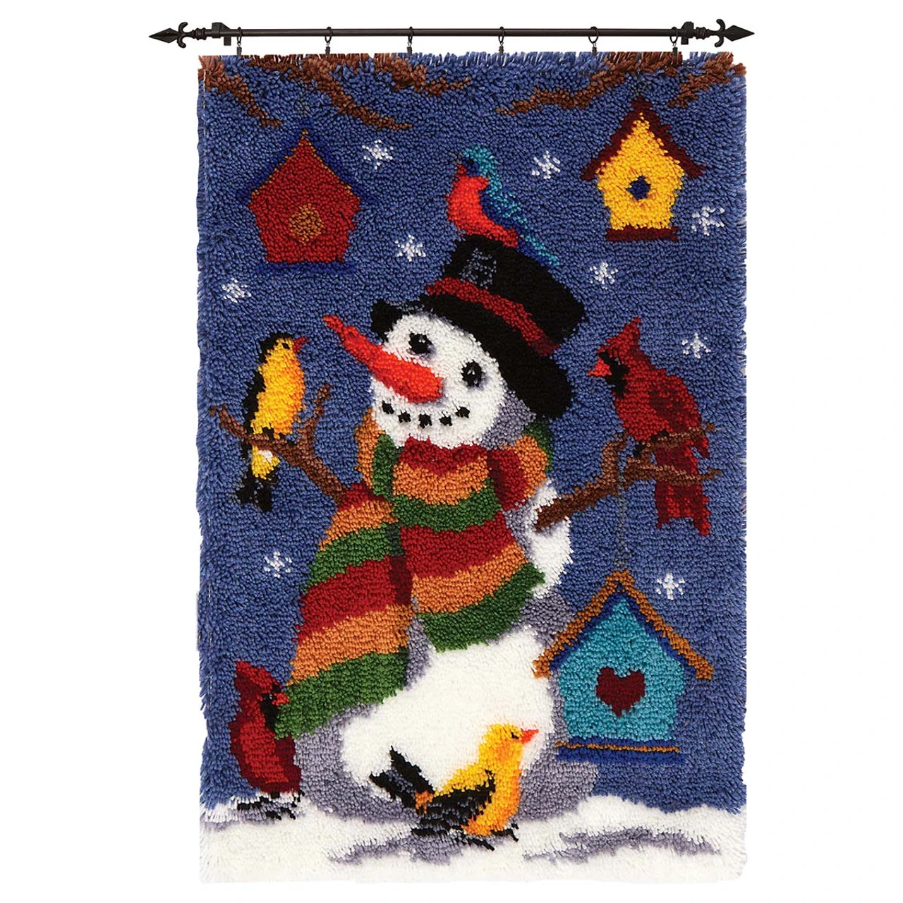 Herrschners Wintertime Friends Latch Hook Kit 1 Herrschners Wintertime Friends Latch Hook Kit