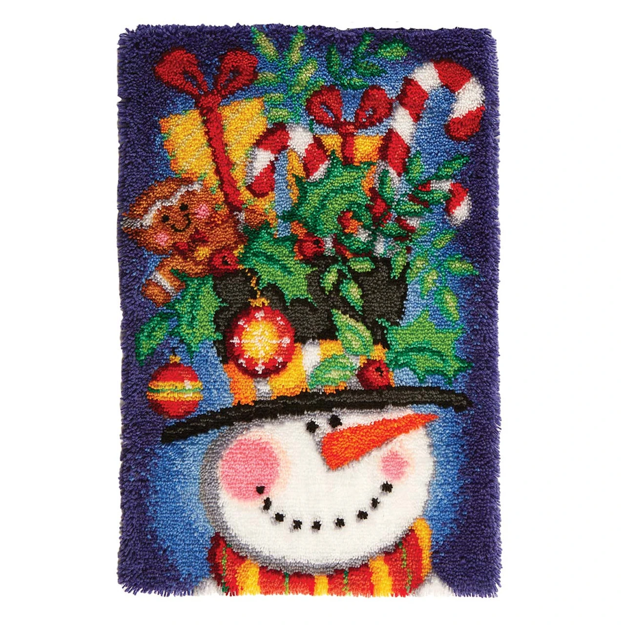 Herrschners Snowman Celebration Latch Hook Kit 1 Herrschners Snowman Celebration Latch Hook Kit