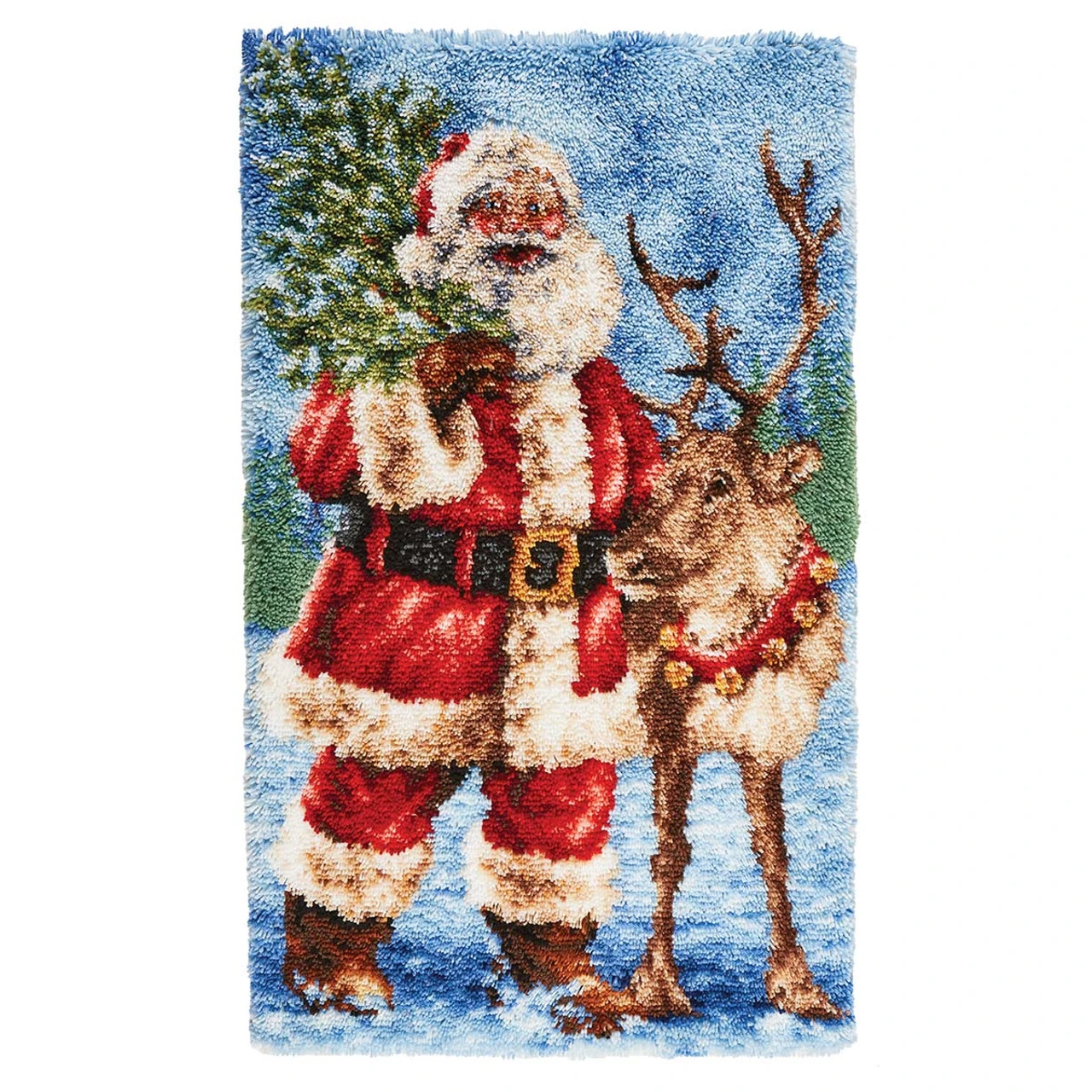 Herrschners O' Christmas Tree Santa Latch Hook Kit 1 Herrschners O' Christmas Tree Santa Latch Hook Kit