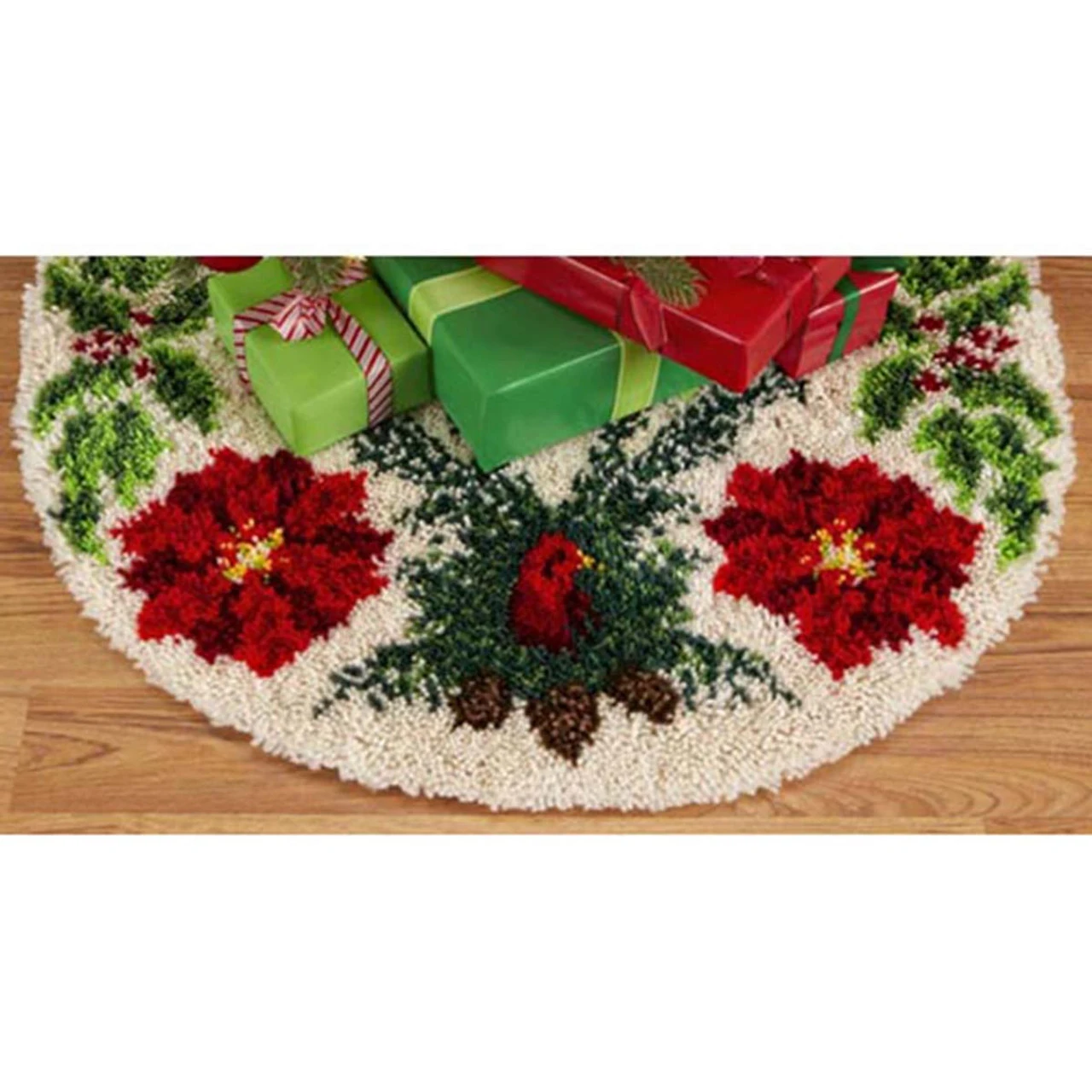 Herrschners Cardinal Woods Tree Skirt Latch Hook Kit 1 Herrschners Cardinal Woods Tree Skirt Latch Hook Kit