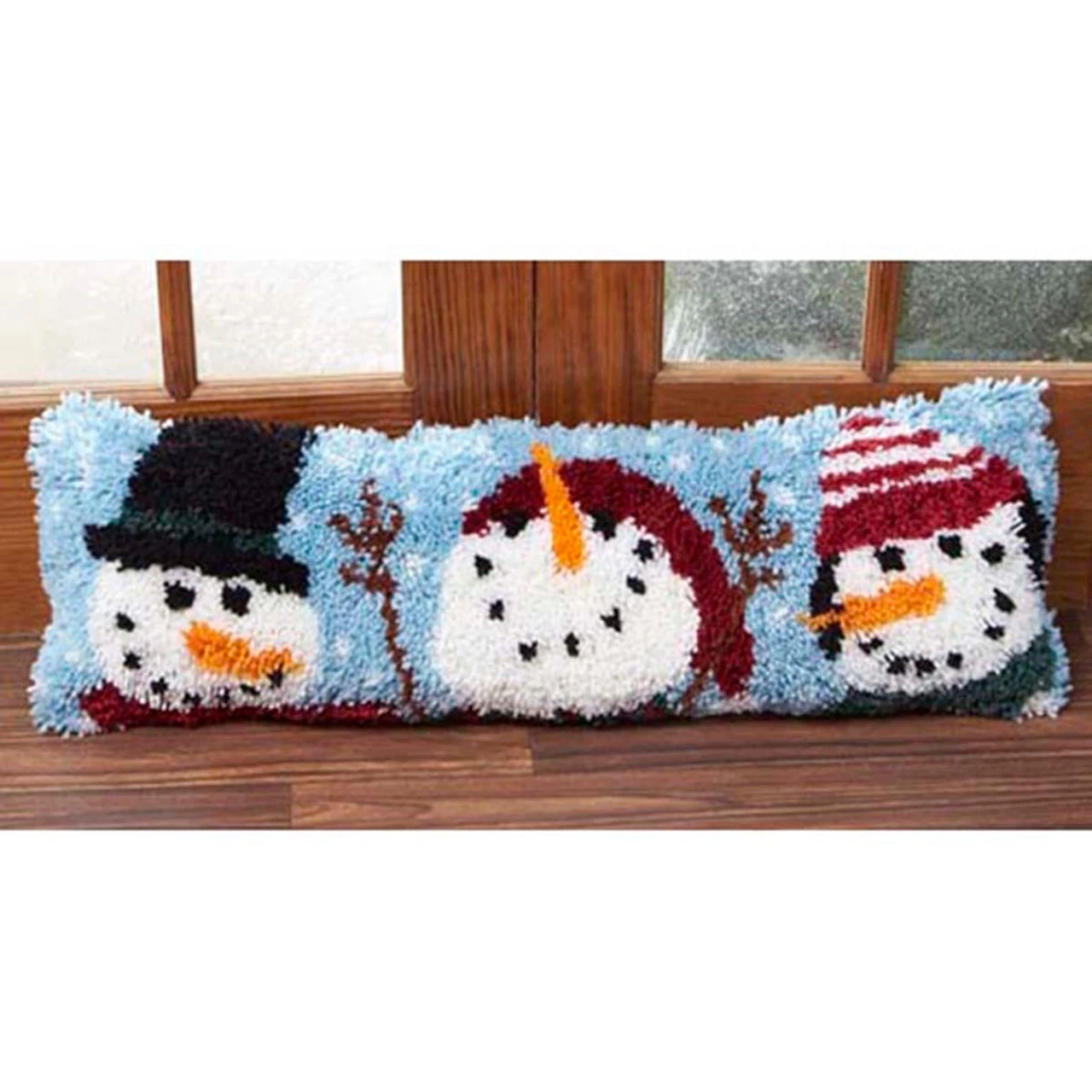 Herrschners Snowman Draft Dodger Latch Hook Kit 1 Herrschners Snowman Draft Dodger Latch Hook Kit