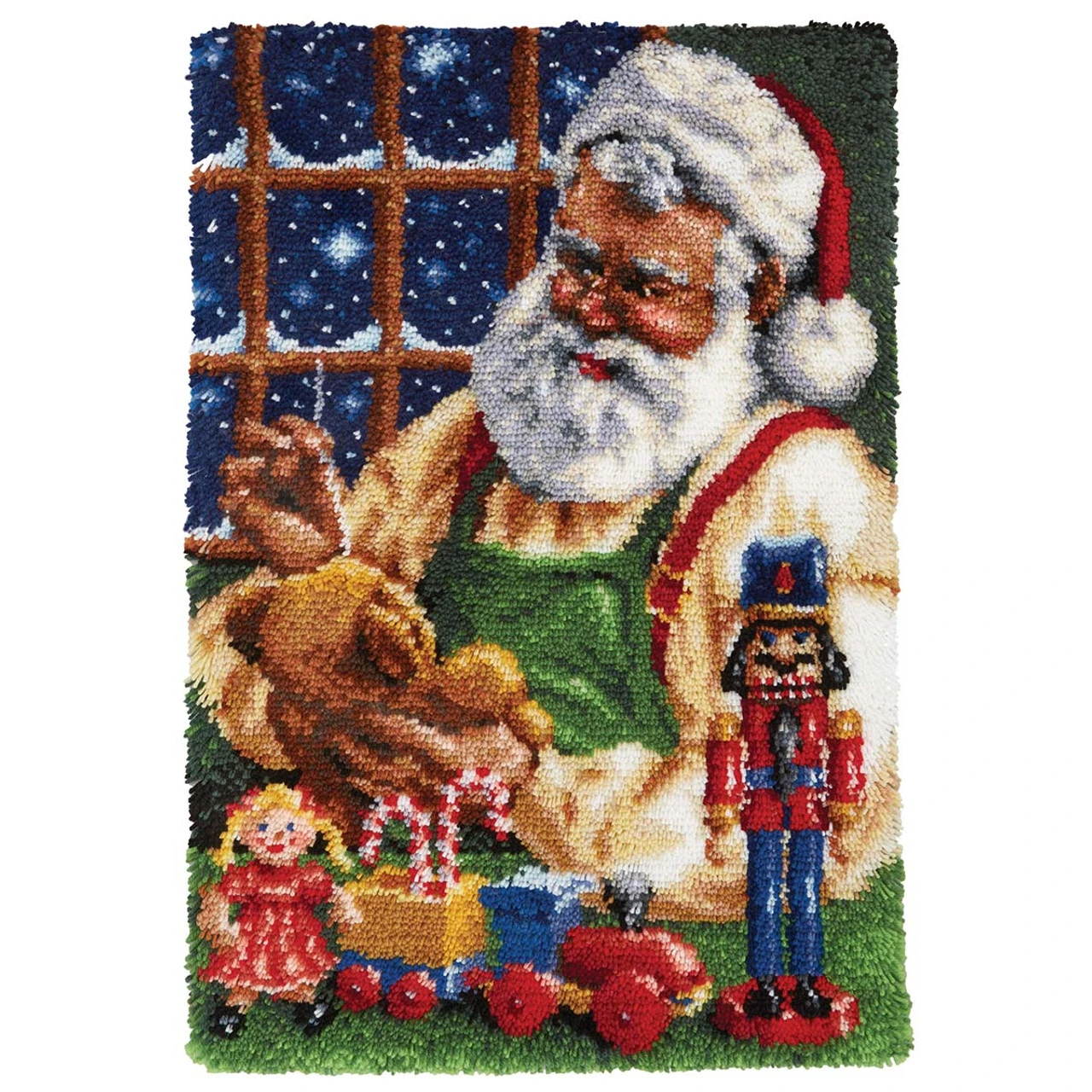 Herrschners Santa's Workshop Latch Hook Kit 1 Herrschners Santa's Workshop Latch Hook Kit