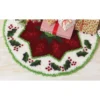 Herrschners Poinsettia Tree Skirt Latch Hook Kit