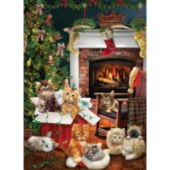Cobble Hill Christmas Kittens Jigsaw Puzzle