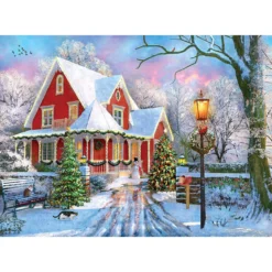 Rose Art Christmas At Home Jigsaw Puzzle