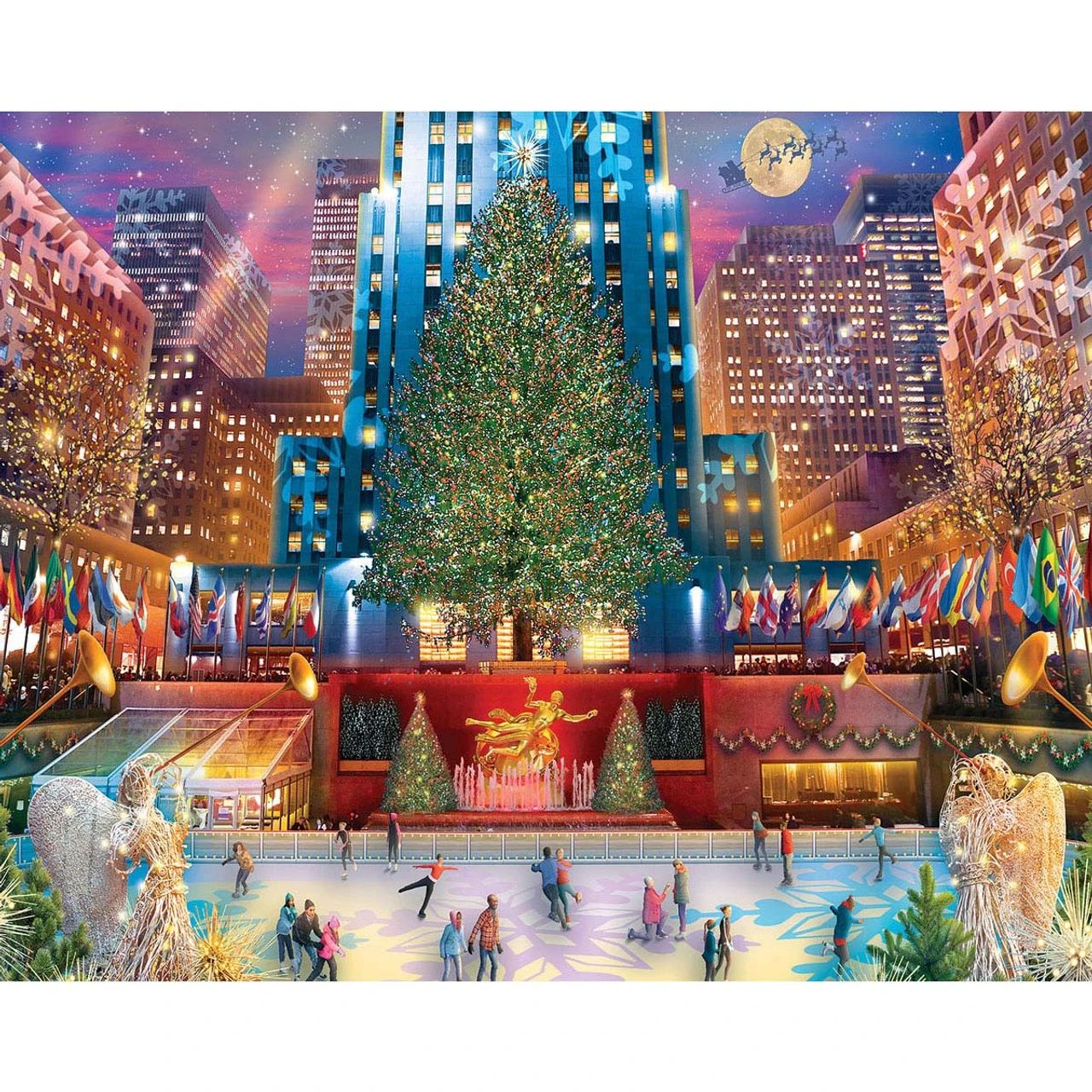 White Mountain Rockefeller Christmas Jigsaw Puzzle 1 White Mountain Rockefeller Christmas Jigsaw Puzzle
